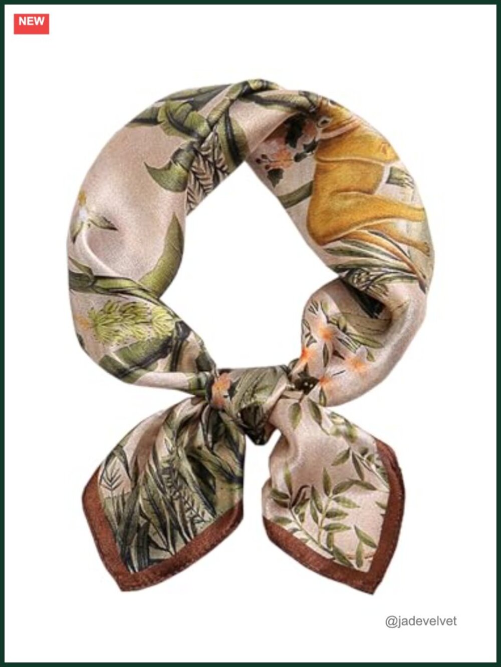 100% Mulberry Silk Small Square Scarf Digital Print Neckerchief Neck Scarf